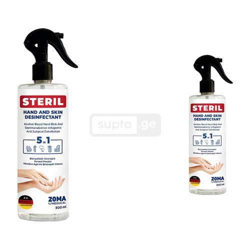 ZOMA-ზომა STERIL ხელის და ზედაპირების სადეზინფექციო საშუალება 390მლ